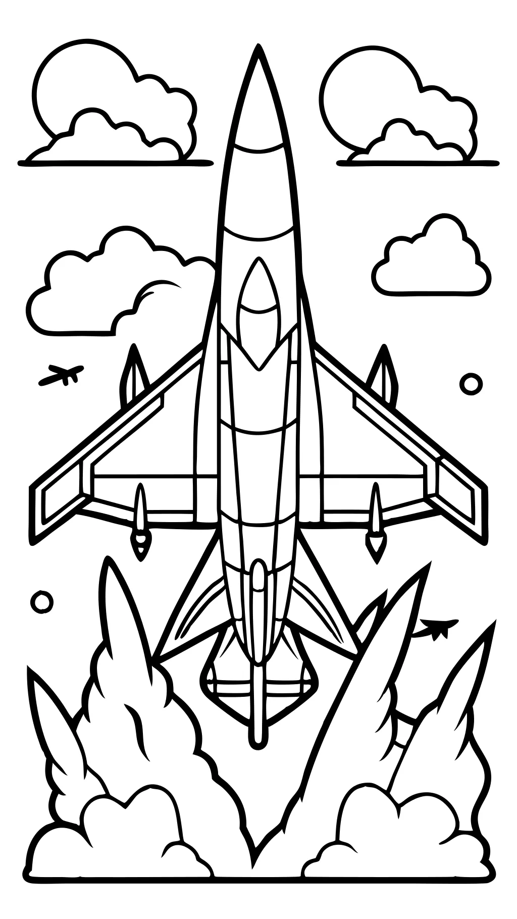 coloriages de jet militaire